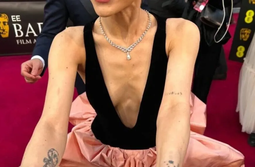 Ariana Grande signeert foto’s van fans tijdens de BAFTA’s