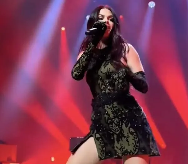 Davina Michelle laat zich onder haar rokje filmen door fan op eerste rij