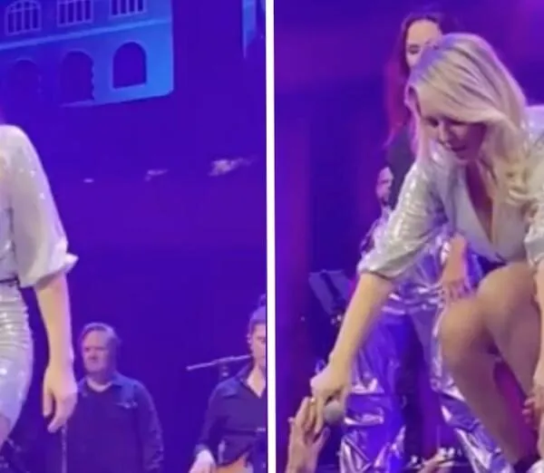 Oeps: Chantal Janzen laat meer zien dan verwacht na sprong in korte jurk