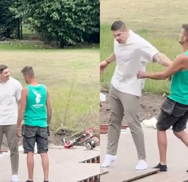 Beelden opgedoken van woeste Rico Verhoeven die bouwvakker de sloot in gooit!