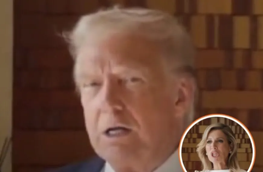 Máxima doet een vernederende Trump-imitatie en de beelden gaan onbedoeld de hele wereld over