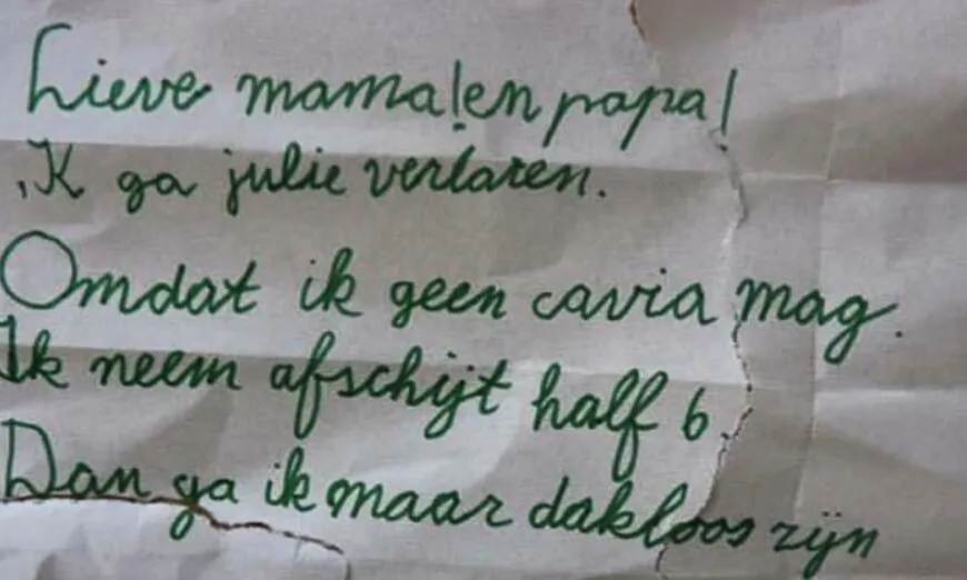12 foto’s van grappige briefjes die kinderen helemaal zelf hebben geschreven