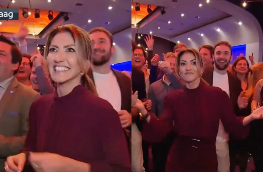 Beelden van een dansende Dilan Yesilgöz gaan op dit moment keihard rond op social media