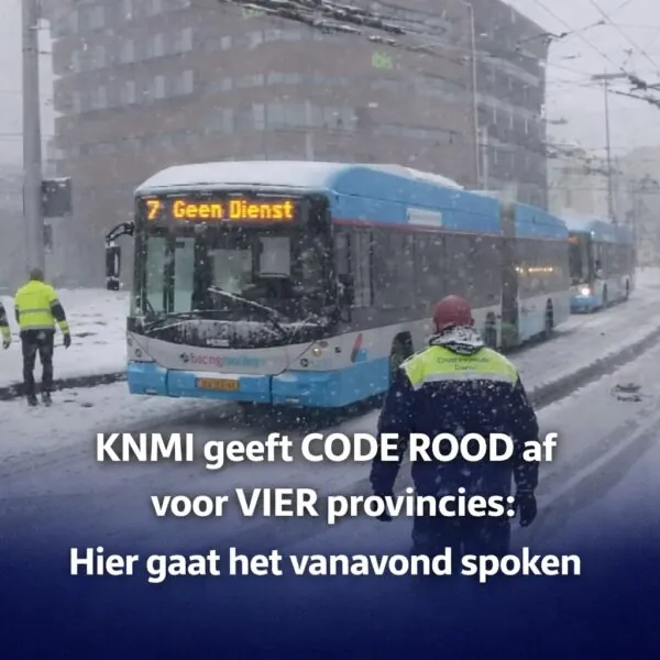 KNMI geeft code rood af voor vier provincies: Hier gaat het vanavond spoken