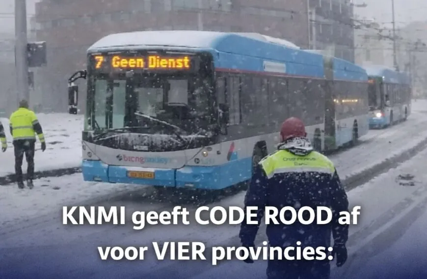 KNMI geeft code rood af voor vier provincies: Hier gaat het vanavond spoken
